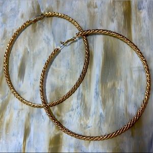 Gold earrings. Large hoops earrings. Earrings.